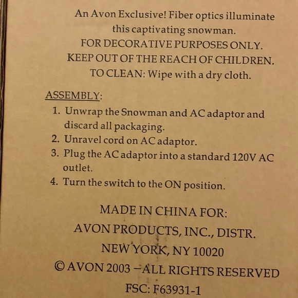 Avon Fiber Optic Snowman 15" Color Changing 2002 Bottle Brush Wreath - Picture 3 of 3